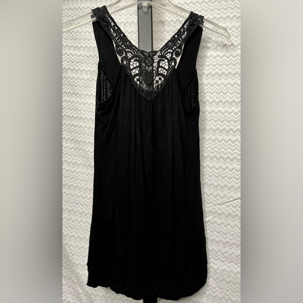 Womens black lace top
